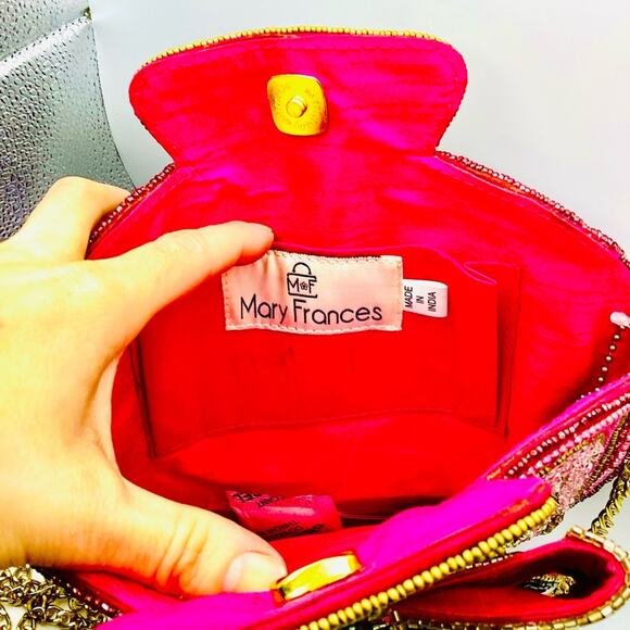 Mary Frances Love Potion Pink Beaded Clutch - Picture 12 of 14